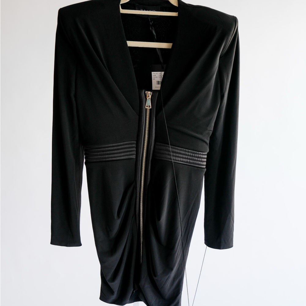 NWT ZHIVAGO Black Dress with Zipper Detail - Picture 7 of 13